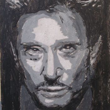 Painting titled "Portrait Johnny Hal…" by Mediki, Original Artwork, Acrylic