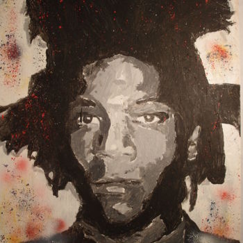 Painting titled "Tableau JM Basquiat…" by Mediki, Original Artwork, Acrylic