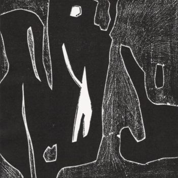 Desenho intitulada "imagen nocturna" por Medora, Obras de arte originais