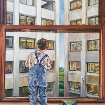 Pintura intitulada "The View" por Megid Khedhiry, Obras de arte originais, Óleo