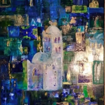 Pittura intitolato "Émotions bleues" da Mehdi Abtroun, Opera d'arte originale, Acrilico