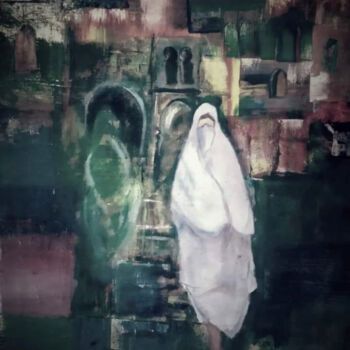 Malerei mit dem Titel "Darkness" von Mehdi Abtroun, Original-Kunstwerk, Acryl
