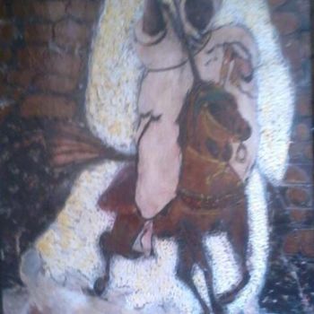 Artigianato intitolato "le cheval libre" da Mehdi Belabyad, Opera d'arte originale