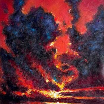Pittura intitolato "Sunset" da Mehdi Fahraji, Opera d'arte originale, Acrilico