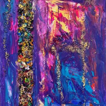 Painting titled "The Colorful Memori…" by Mehdi Fahraji, Original Artwork, Acrylic