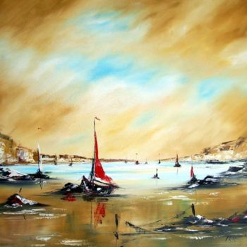 Painting titled "La brume" by Mehenni M, Original Artwork