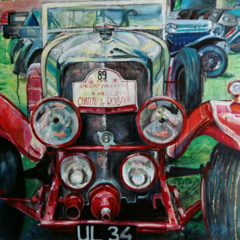 Pintura intitulada "serie-voitures-anci…" por Meiling Alvarez Marquez, Obras de arte originais, Acrílico