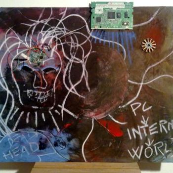 Pintura intitulada "robot mind" por Mejo Informal Art Contemporary Art, Obras de arte originais, Óleo