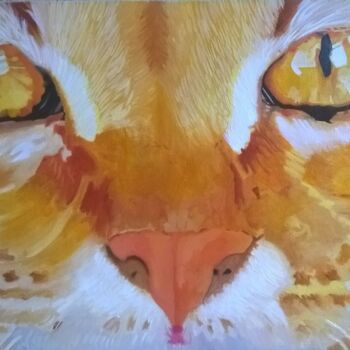 Schilderij getiteld "GATO" door Edson C.Grise, Origineel Kunstwerk, Olie