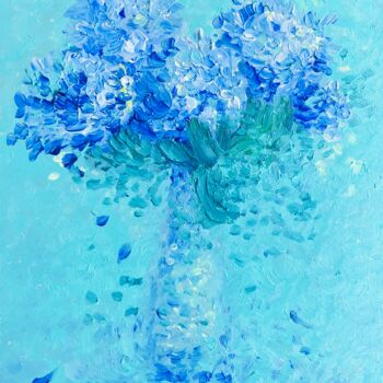 Pintura titulada "Hydrangea" por Svetlana Mekhnina, Obra de arte original, Oleo