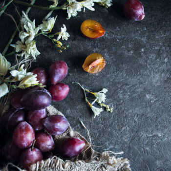 Fotografia zatytułowany „Les prunes d'ente” autorstwa Melancholya, Oryginalna praca, Fotografia cyfrowa