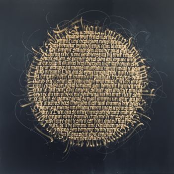 Peinture intitulée "calligraphie" par Mélanie Griffon, Œuvre d'art originale, Acrylique