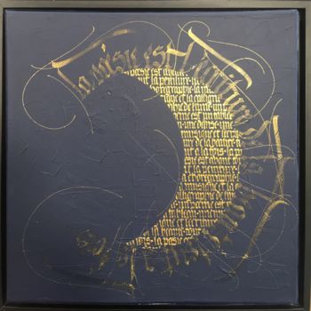 Pittura intitolato "lune 2" da Mélanie Griffon, Opera d'arte originale, Acrilico