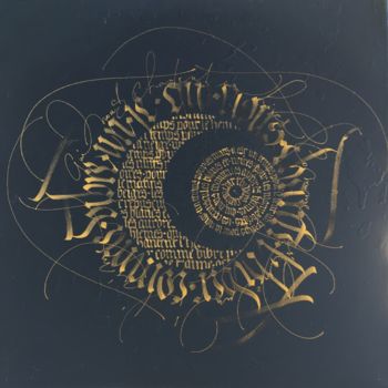 Картина под названием "calligraphie 5" - Mélanie Griffon, Подлинное произведение искусства, Акрил