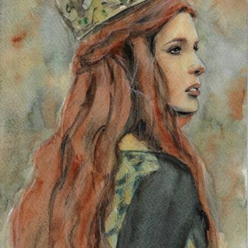 「Lost Kingdom」というタイトルの絵画 Melanie Kempkesによって, オリジナルのアートワーク, 水彩画