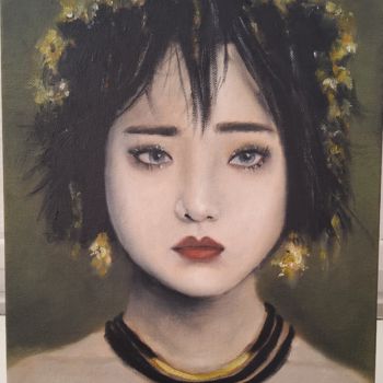 Pittura intitolato "Asian Beauty" da Melanie Kempkes, Opera d'arte originale, Olio