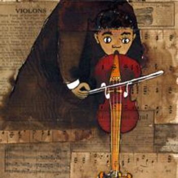 "violoniste" başlıklı Tablo Melanie Lusseault tarafından, Orijinal sanat, Petrol