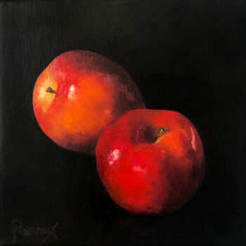 Painting titled "Temptation II Red A…" by Melanie Renaux, Original Artwork, Oil