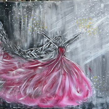 Painting titled "Danseuse" by Melanie Roch, Original Artwork, Acrylic Mounted on Wood Stretcher frame