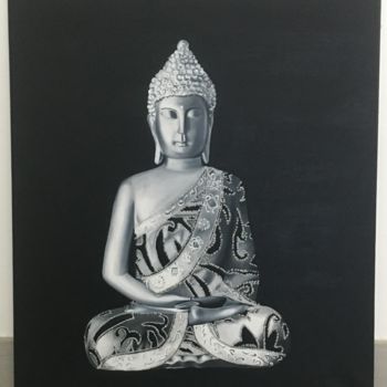 Malarstwo zatytułowany „Bouddha” autorstwa Mélanie Flamin, Oryginalna praca, Olej