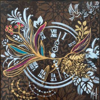 Peinture intitulée "Il est l’heure" par Mélanie Flamin, Œuvre d'art originale, Acrylique Monté sur Châssis en bois
