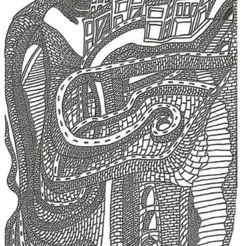 Dibujo titulada "ráfaga quebradiza" por Meli Criado, Obra de arte original