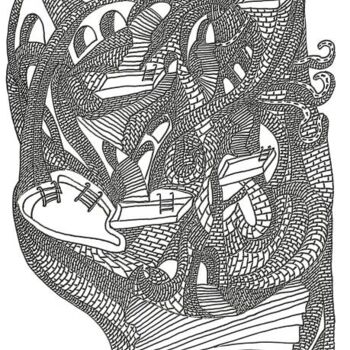 Dibujo titulada "cavidades furtivas" por Meli Criado, Obra de arte original