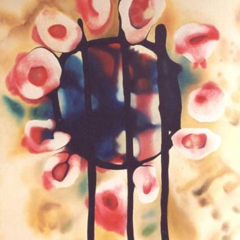 Pintura titulada "flor de 11 pétalos" por Meliarte, Obra de arte original