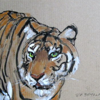 Schilderij getiteld "Tigress" door Em Bryant, Origineel Kunstwerk