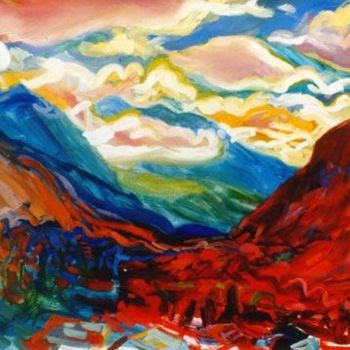 Painting titled "Valley of Arc" by Melinda Torok, Original Artwork, Oil