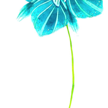 图画 标题为“Orchidaceae Nucleus” 由Mélissa Leplus, 原创艺术品, 墨