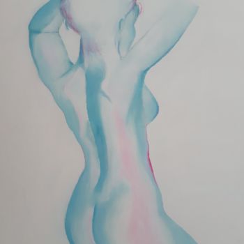 Картина под названием "Nue en couleur" - Mélissa Sadjan, Подлинное произведение искусства, Акрил Установлен на Деревянная ра…
