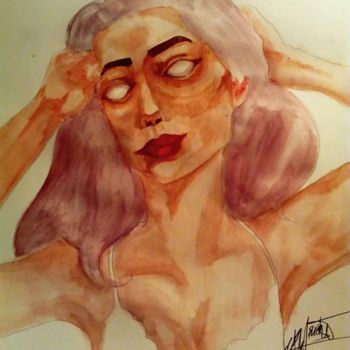 Painting titled "Secret ? Sir, I don…" by Melissa Wright, Original Artwork, Watercolor