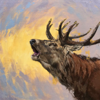 Painting titled "His Majesty" by Melissa Gee, Original Artwork, Oil