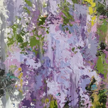 Painting titled "Mimi’s Lilac" by Melissa Gee, Original Artwork, Oil