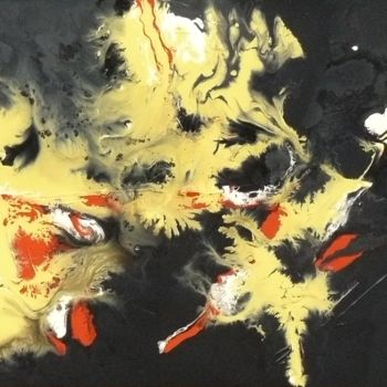 Peinture intitulée "Les Poussins" par Melle, Œuvre d'art originale, Huile