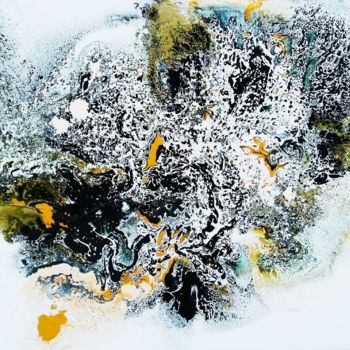 Peinture intitulée "Panthère des neiges" par Melle, Œuvre d'art originale, Huile