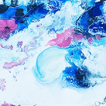 Painting titled "Blue Bubble" by Melle, Original Artwork, Acrylic