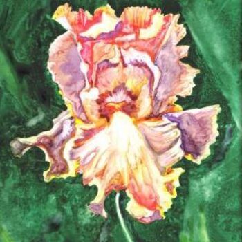 Painting titled "Iris on YUPO" by Marsha Elliott, Original Artwork
