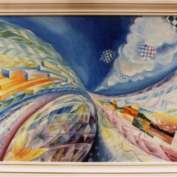 Картина под названием "Полет времени" - Melnik, Подлинное произведение искусства, Масло