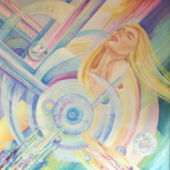 Картина под названием "Цветные сны" - Melnik, Подлинное произведение искусства, Масло