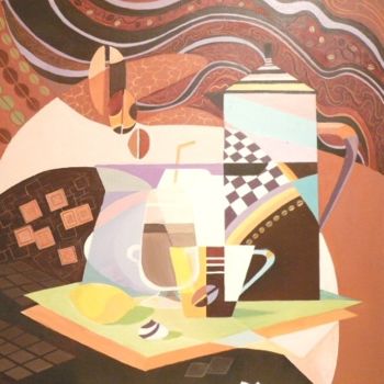 Painting titled "Вкус кофе" by Melnik, Original Artwork, Oil