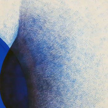 Pintura intitulada "Blue cobalt" por Teresa Melo, Obras de arte originais, Caneta de gel