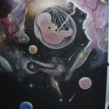 Peinture intitulée "L'enfant des étoiles" par Mélodie R. Arts & Co, Œuvre d'art originale, Huile