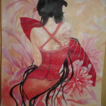 Painting titled "Japonaise" by Mélodie R. Arts & Co, Original Artwork