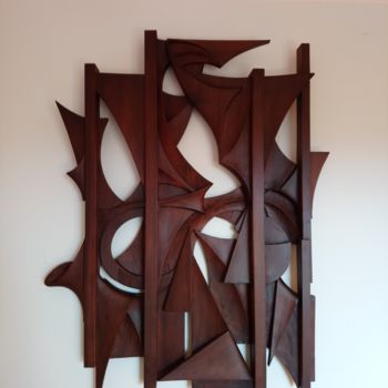 Sculpture titled "композиция" by Melor Verulidze, Original Artwork, Wood