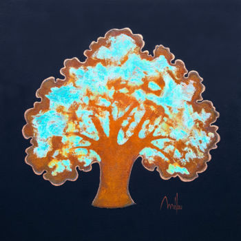 Ζωγραφική με τίτλο "rusty tree 6.jpg" από Mélou, Αυθεντικά έργα τέχνης, Ακρυλικό