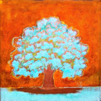Schilderij getiteld "rusty tree10" door Mélou, Origineel Kunstwerk, Acryl