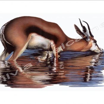 Pittura intitolato ""antilope"" da Nenarias, Opera d'arte originale