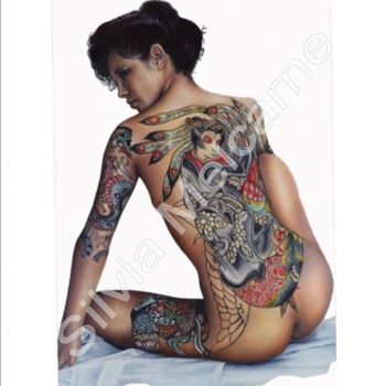 Painting titled ""tatuaggio"" by Nenarias, Original Artwork